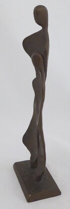 Bronzen beeld moeder met kind