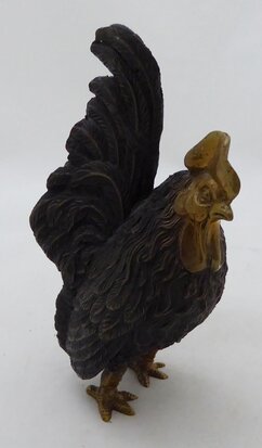 Bronzen beeld haan