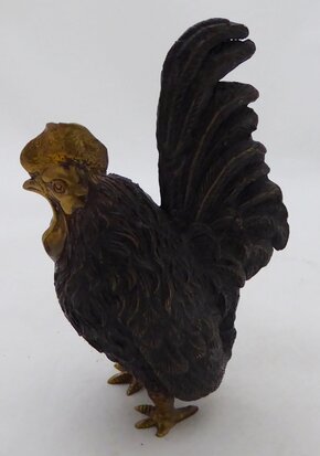 Bronzen beeld haan