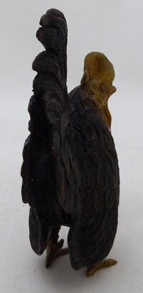 Bronzen beeld haan