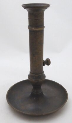 Bronzen / messing schuifkandelaar