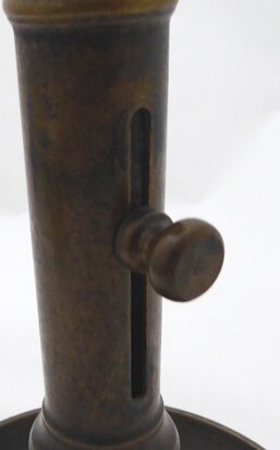 Bronzen / messing schuifkandelaar