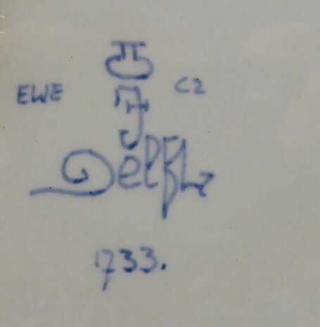 PORCELEYNE FLES DELFT WANDBORD