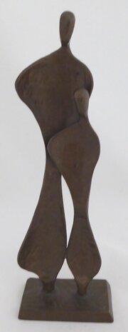 Bronzen beeld moeder met kind